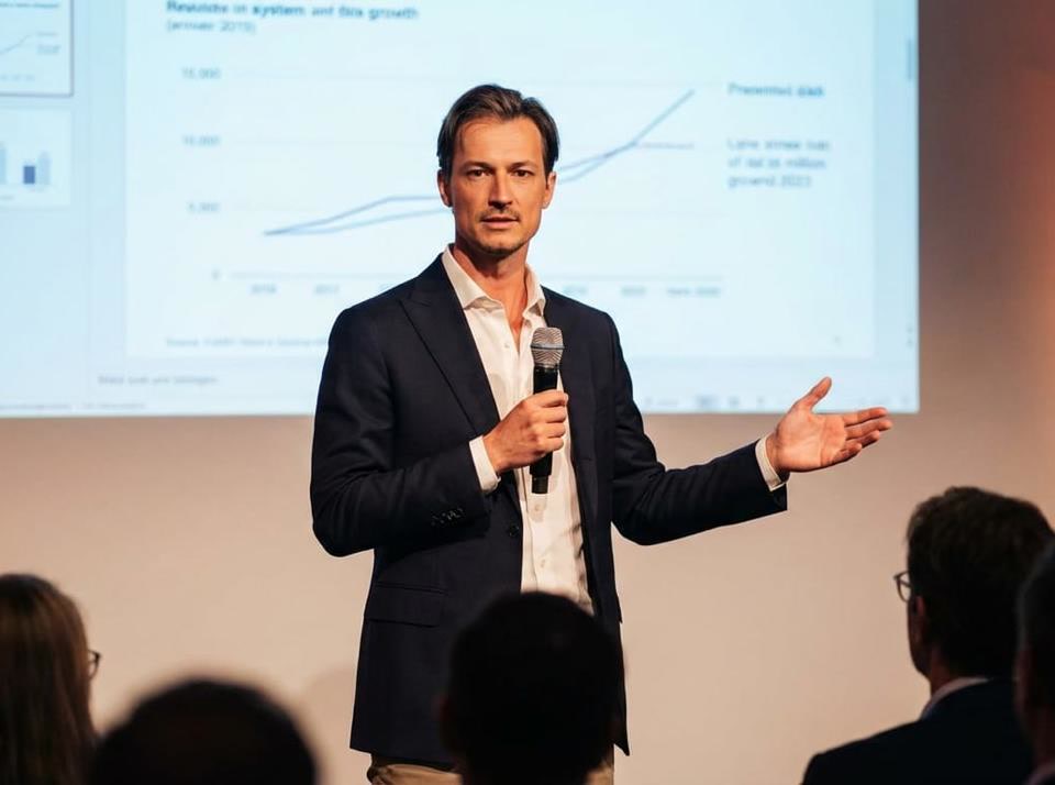 Todor Blajev fundador de Lanzadera Consciente en conferencia